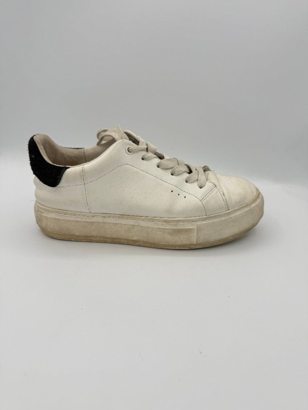 Kurt Geiger Laney White Leather Platform Sneaker Minimalist Clean Girl  37